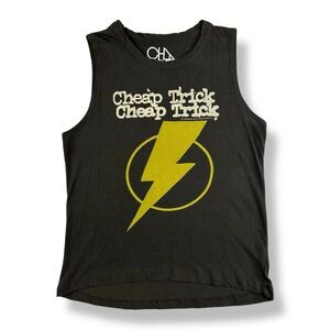 CHASER Cheap Trick Concert Tour Cotton Tank Top in Vintage Black Size S (EUC)